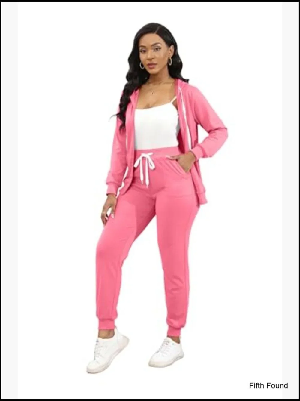 Womens 2 Piece Tracksuit Set Hoodie and Jogger Pockets Matching Outfit